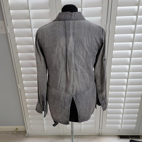 Anthropologie Cloth & Stone Button Shirt - Gray - SUPER SOFT Size S - Picture 3 of 12